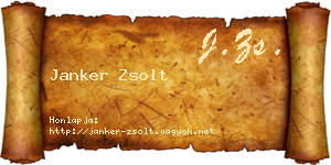 Janker Zsolt névjegykártya